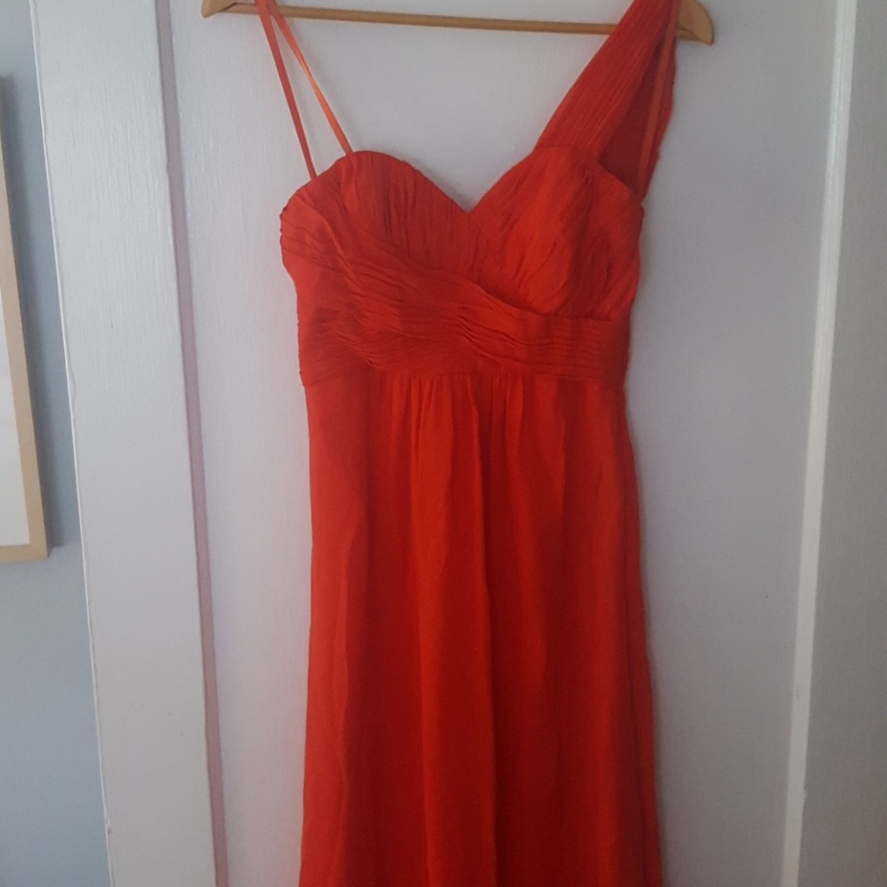 Ted Baker maxi Siri one shoulder orange dress